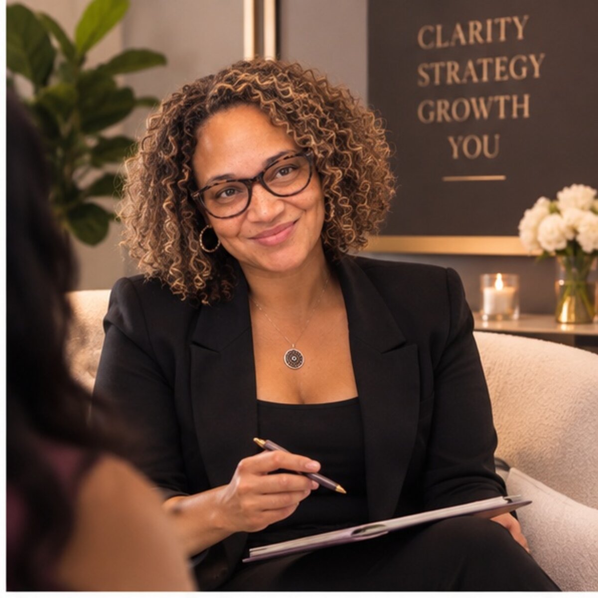 Stacie A in a 1:1 coaching session